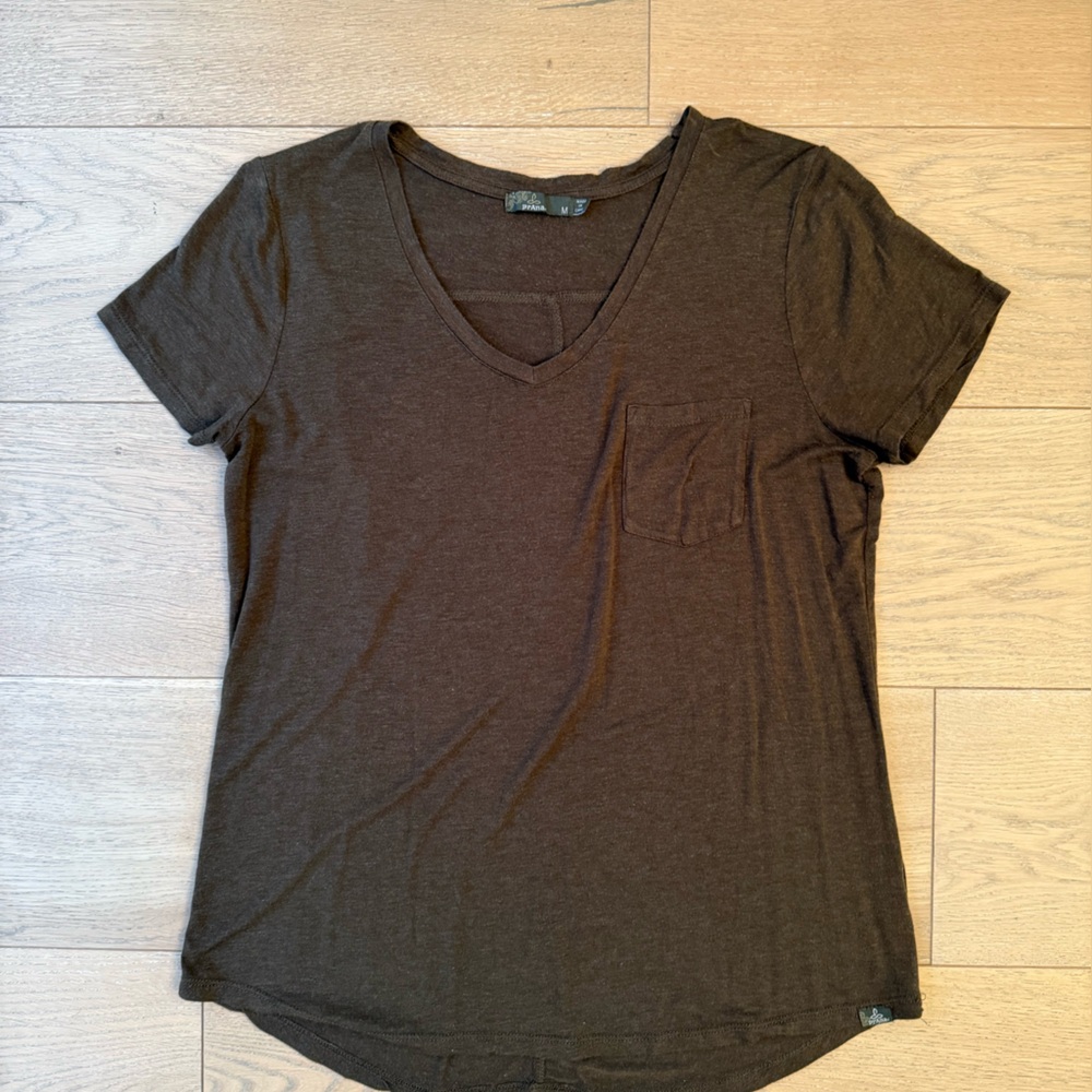 Prana Olive Green Short Sleeve Tee